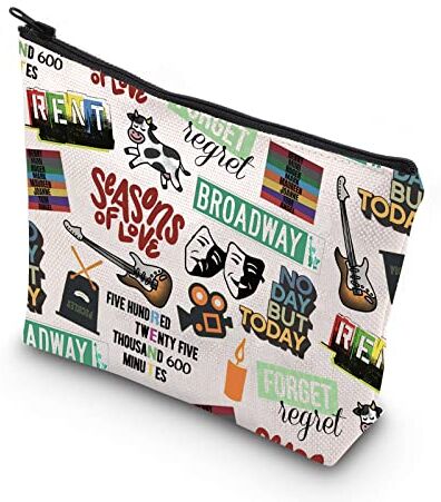 KUIYAI Noleggia citazioni del teatro musicale con cerniera Pouch Broadway regalo musicale canzone testo cerniera sacchetto trucco (600)