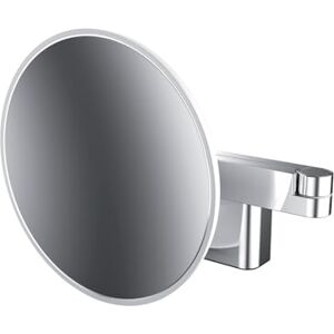 Emco Paletta da Trucco Evo Specchio cosmetico a LED, 2 Bracci, 3 Scomparti, Rotondo, Diametro: 209 mm, Zinco pressofuso, Cromo Senza Cavo, Normale Emco Paletta da Trucco Evo Specchio cosmetico a LED, 2 Bracci, 3 Scomparti, Rotondo, Diametro: 209 mm, Zinco pressofuso, Cromo Senza Cavo, Normale