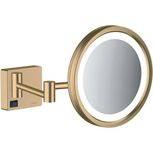 Hansgrohe AddStoris Specchio cosmetico con luce LED, Specchio trucco con luce, Specchio da rasatura, ingrandimento di 3 volte, bronzo spazzolato, Hansgrohe AddStoris Specchio cosmetico con luce LED, Specchio trucco con luce, Specchio da rasatura, ingrandimento di 3 volte, bronzo spazzolato,