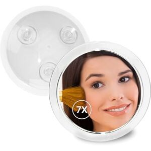 Fantasia Specchio con 3 ventose, acrile con anello d'argento, ingrandimento 7x, diametro: 19 cm Fantasia Specchio con 3 ventose, acrile con anello d'argento, ingrandimento 7x, diametro: 19 cm