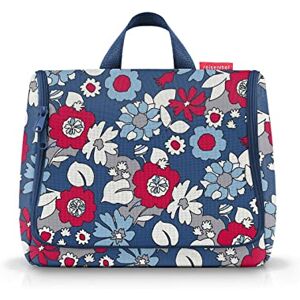Reisenthel toiletbag XL XL pratica borsa da toilette con gancio, materiale idrorepellente, Couleur:florist indigo Reisenthel toiletbag XL XL pratica borsa da toilette con gancio, materiale idrorepellente, Couleur:florist indigo