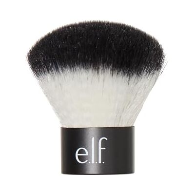 e.l.f. Kabuki Face Brush, setole sintetiche, versatile, compatto, per bronzer, polvere o highlighter, morbido, assorbente, per formule liquide o in polvere, compatto, formato viaggio, 18 g (0,64 oz) e.l.f. Kabuki Face Brush, setole sintetiche, versatile, compatto, per bronzer, polvere o highlighter, morbido, assorbente, per formule liquide o in polvere, compatto, formato viaggio, 18 g (0,64 oz)