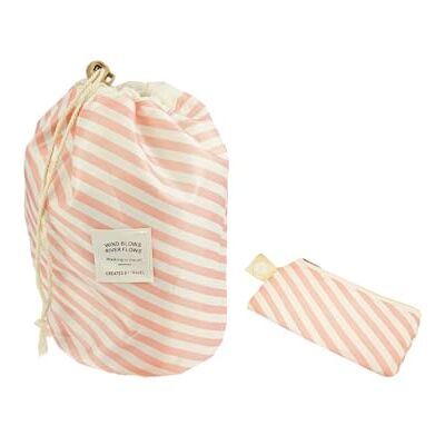 Fantasia Beauty Borsa da viaggio, colore: rosa/bianco a righe, vuota, altezza 23,5 cm, rosa/bianco, Classico Fantasia Beauty Borsa da viaggio, colore: rosa/bianco a righe, vuota, altezza 23,5 cm, rosa/bianco, Classico