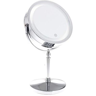TUKA-i-AKUT TUKA Dimmerabile Illuminato Specchio per Trucco Ingranditore 5x, Intensità luminosa regolabile in continuo, LED Specchio cosmetico, rasatura make-up, Doppio Specchio Rotazione a 360°, TUKA-i-AKUT TUKA Dimmerabile Illuminato Specchio per Trucco Ingranditore 5x, Intensità luminosa regolabile in continuo, LED Specchio cosmetico, rasatura make-up, Doppio Specchio Rotazione a 360°,