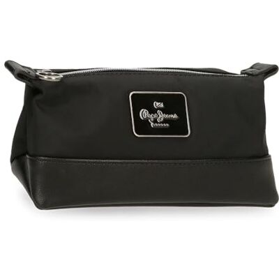 Pepe Jeans Christine Beauty case nero 20,5x11,5x7,5 cm Poliestere con dettagli in pelle sintetica by Joumma Bags, Nero, Taglia unica, Trousse Pepe Jeans Christine Beauty case nero 20,5x11,5x7,5 cm Poliestere con dettagli in pelle sintetica by Joumma Bags, Nero, Taglia unica, Trousse