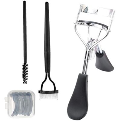 Gissroys Kit piegaciglia piegaciglia Kit di ricarica Pad Pettine per ciglia finte Separatore Pennello per sopracciglia Strumento per il trucco degli occhi per ciglia naturali Gissroys Kit piegaciglia piegaciglia Kit di ricarica Pad Pettine per ciglia finte Separatore Pennello per sopracciglia Strumento per il trucco degli occhi per ciglia naturali