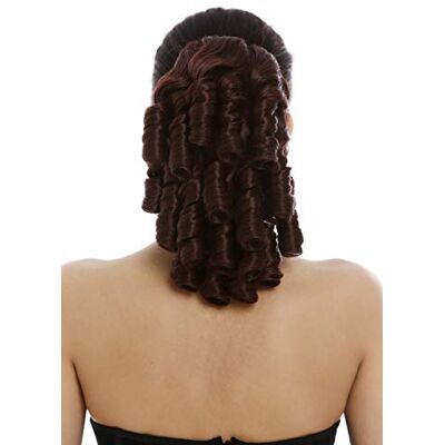 WIG ME UP Toupet Coda Ricci Mogano Barocco Vittoriano 25 cm Clip-in Naturale Brown Poliestere 1 unità WIG ME UP Toupet Coda Ricci Mogano Barocco Vittoriano 25 cm Clip-in Naturale Brown Poliestere 1 unità