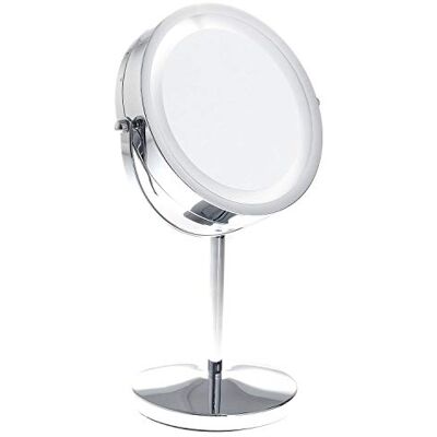 TUKA-i-AKUT TUKA LED Specchio per Trucco Senza Fili, 5x ingrandimento, Doppio Specchio Illuminato al rasatura/make-up, Cosmetico Specchio con Luci, 2 facciate: normale e ingrandimento, TUKA-i-AKUT TUKA LED Specchio per Trucco Senza Fili, 5x ingrandimento, Doppio Specchio Illuminato al rasatura/make-up, Cosmetico Specchio con Luci, 2 facciate: normale e ingrandimento,