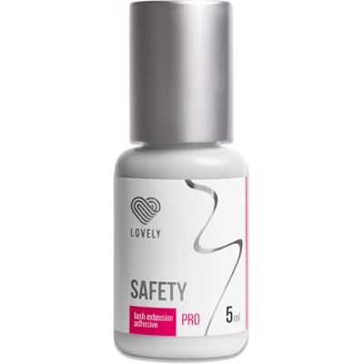LOVELY Colla per ciglia SAFETY 5ml colore NERO colla lenta, tempo di asciugatura 4 secondi, adesione di 4-5 settimane, durevole, per estensioni di ciglia professionali, ideale per scopi di formazione LOVELY Colla per ciglia SAFETY 5ml colore NERO colla lenta, tempo di asciugatura 4 secondi, adesione di 4-5 settimane, durevole, per estensioni di ciglia professionali, ideale per scopi di formazione