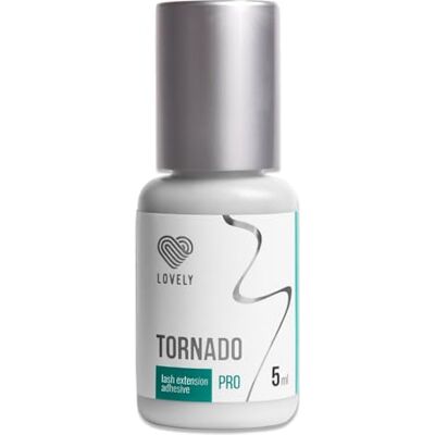 LOVELY Colla per ciglia TORNADO colla ultrarapida, tempo di asciugatura: IMMEDIATO forza adesiva di 8 settimane, molto forte per estensioni di ciglia professionali 5ml, nero LOVELY Colla per ciglia TORNADO colla ultrarapida, tempo di asciugatura: IMMEDIATO forza adesiva di 8 settimane, molto forte per estensioni di ciglia professionali 5ml, nero