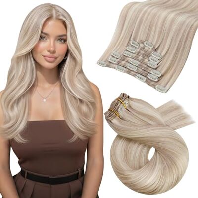 Moresoo Full Head Clip in Human Hair Extension Veri Remy Naturali Extensions Cenere Bruno #18 Con Bionda #613 Capelli Clip 18 Pollice 7pcs/100g Moresoo Full Head Clip in Human Hair Extension Veri Remy Naturali Extensions Cenere Bruno #18 Con Bionda #613 Capelli Clip 18 Pollice 7pcs/100g