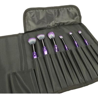 Fantasia Astuccio con 6 pennelli da trucco, colore: viola/nero Fantasia Astuccio con 6 pennelli da trucco, colore: viola/nero