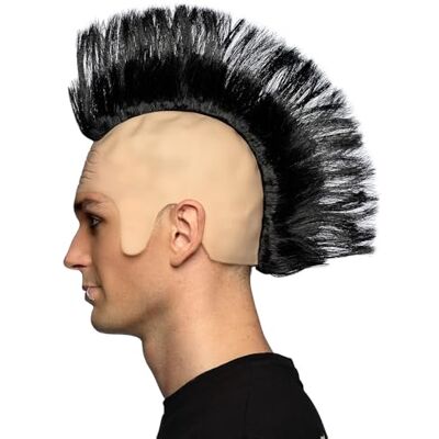 Boland 86406 Parrucca per adulti, acconciatura punk, cresta in capelli sintetici, calva con capelli per donne e uomini, costumi di carnevale, accessori per costumi Boland 86406 Parrucca per adulti, acconciatura punk, cresta in capelli sintetici, calva con capelli per donne e uomini, costumi di carnevale, accessori per costumi