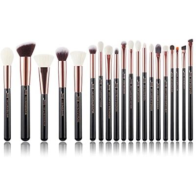 Jessup Set di pennelli 20 Pennelli per il trucco per fondotinta Sfumature Correttore Ombretto Occhi Labbro in fibra sintetica Manico in legno Bianco Nero Oro Rosa Jessup Set di pennelli 20 Pennelli per il trucco per fondotinta Sfumature Correttore Ombretto Occhi Labbro in fibra sintetica Manico in legno Bianco Nero Oro Rosa