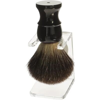 Fantasia Porta-pennello da rasatura, plastica trasparente con pennello da barba, tassello puro Fantasia Porta-pennello da rasatura, plastica trasparente con pennello da barba, tassello puro