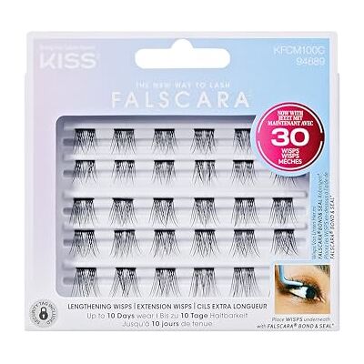 Kiss FALSCARA Collection DIY Confezione multipla di extension per ciglia, 30 extension da 10 mm a 14 mm, volume naturale Kiss FALSCARA Collection DIY Confezione multipla di extension per ciglia, 30 extension da 10 mm a 14 mm, volume naturale