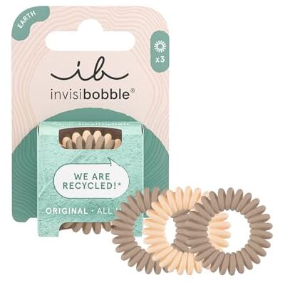 invisibobble Original Earth Respiraled Molto morbido per i capelli Contro i capelli fragili e le doppie punte Senza impronte 3 pezzi invisibobble Original Earth Respiraled Molto morbido per i capelli Contro i capelli fragili e le doppie punte Senza impronte 3 pezzi