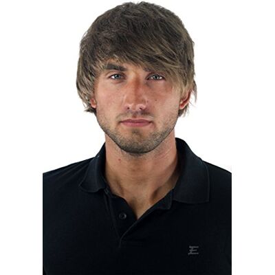 WIG ME UP Parrucca Colore Biondo Scuro Da Uomo, Capelli Corti Scompigliati E Arruffati, Giovanile Alla Moda,Gfw1169-18 WIG ME UP Parrucca Colore Biondo Scuro Da Uomo, Capelli Corti Scompigliati E Arruffati, Giovanile Alla Moda,Gfw1169-18