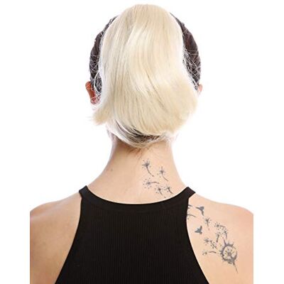 WIG ME UP N869-V-613 Toupet Coda di cavallo Corti Lisci Biondo chiaro Biondo platino 20 cm WIG ME UP N869-V-613 Toupet Coda di cavallo Corti Lisci Biondo chiaro Biondo platino 20 cm