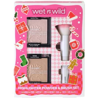 Wet n Wild , Set Illuminante in Polvere e Pennello MegaGlo Illuminante in Polvere MegaGlo, Pennello Incluso, Luminosità Modulabile, Set Regalo per le Feste Wet n Wild , Set Illuminante in Polvere e Pennello MegaGlo Illuminante in Polvere MegaGlo, Pennello Incluso, Luminosità Modulabile, Set Regalo per le Feste