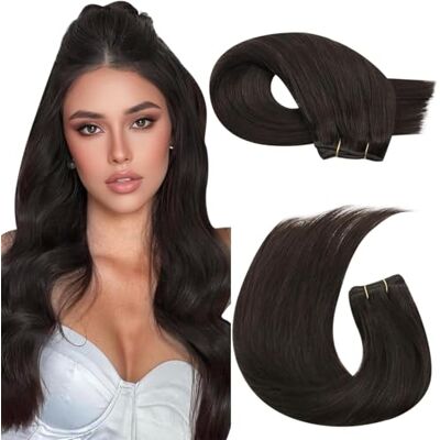 Moresoo Extension Tessitura Capelli Veri Marrone Scurissimo # 50cm 100g Versatilità Di Stile, Senza Nodi, Morbidezza Seta, Volume Progressivo, Aspetto Curato Moresoo Extension Tessitura Capelli Veri Marrone Scurissimo # 50cm 100g Versatilità Di Stile, Senza Nodi, Morbidezza Seta, Volume Progressivo, Aspetto Curato