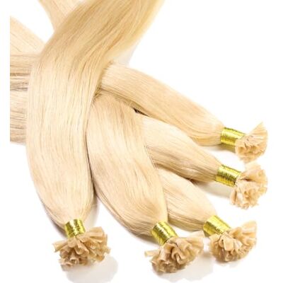 hair2heart 25 x 0.5g Extension Capelli Veri Cheratina 50cm, Colore #22 Biondo Chiaro, liscio hair2heart 25 x 0.5g Extension Capelli Veri Cheratina 50cm, Colore #22 Biondo Chiaro, liscio