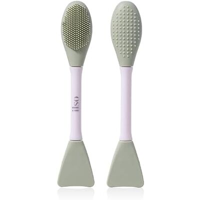ilso Spazzola per pulizia doppia Applicatore per maschera 2 in 1 e spazzola per la pulizia del viso ilso Spazzola per pulizia doppia Applicatore per maschera 2 in 1 e spazzola per la pulizia del viso