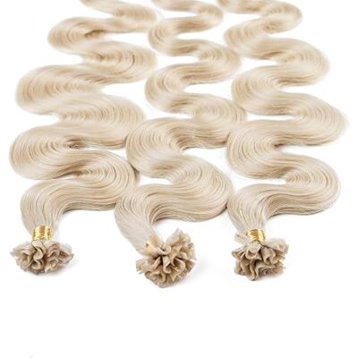 hair2heart Extension in capelli veri ondulati, 25 ciocche, 1 g, 50 cm, 10/1 biondo chiaro cenere chiaro hair2heart Extension in capelli veri ondulati, 25 ciocche, 1 g, 50 cm, 10/1 biondo chiaro cenere chiaro
