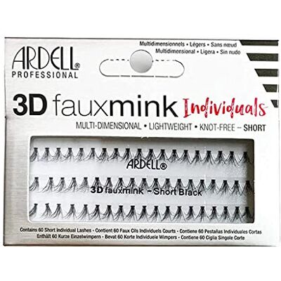 Ardell 3D Faux Mink Individuals, ciglia singole in peli sintetici, senza cruelty free e vegan (short) Ardell 3D Faux Mink Individuals, ciglia singole in peli sintetici, senza cruelty free e vegan (short)