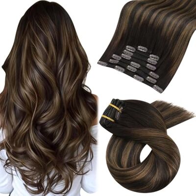 Moresoo Extension Clip Capelli Veri Set Capelli Lisci Lunghi #2 Darkest Brown to #6 Medium Brown Remy Human Hair Full Head Castano Clip Nelle Estensioni 16 Pollice 7pcs/100g Moresoo Extension Clip Capelli Veri Set Capelli Lisci Lunghi #2 Darkest Brown to #6 Medium Brown Remy Human Hair Full Head Castano Clip Nelle Estensioni 16 Pollice 7pcs/100g