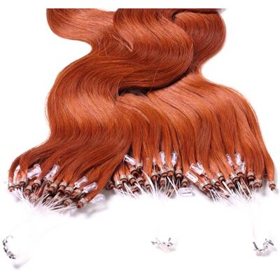 hair2heart 25 x 1g Microring Loop Extension Capelli Veri 60cm Ondulato, Colore #130 rame rosso hair2heart 25 x 1g Microring Loop Extension Capelli Veri 60cm Ondulato, Colore #130 rame rosso
