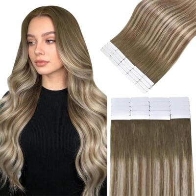 Easyouth Ombre Extension Capelli Veri Biadesivo Invisibile Marrone Umani Adesive Extension Capelli Marrone Scuro Balayage Biondo Medio Extension Biadesive Capelli Remy Lisci 50 cm 50g 20Pz Easyouth Ombre Extension Capelli Veri Biadesivo Invisibile Marrone Umani Adesive Extension Capelli Marrone Scuro Balayage Biondo Medio Extension Biadesive Capelli Remy Lisci 50 cm 50g 20Pz