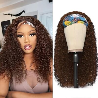 IFLY Headband Wig Human Hair Parrucca per capelli umani Glueless Wig Human Hair None Lace Front Wigs Deep Wave Curly Brazilian Natural Women Hair 150% Density Chocolate Brown 14 Inches(35 cm) IFLY Headband Wig Human Hair Parrucca per capelli umani Glueless Wig Human Hair None Lace Front Wigs Deep Wave Curly Brazilian Natural Women Hair 150% Density Chocolate Brown 14 Inches(35 cm)