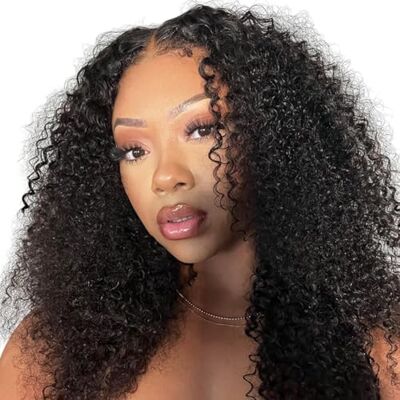IFLY Human Hair Wig Lace Front Parrucca per capelli umani Ricci Afro Pre Cut 4×4 Lace Glueless Wig Kinky Curly Wear and Go Brazilian Virgin Hair 180% Density Natural Colour 20 Inches IFLY Human Hair Wig Lace Front Parrucca per capelli umani Ricci Afro Pre Cut 4×4 Lace Glueless Wig Kinky Curly Wear and Go Brazilian Virgin Hair 180% Density Natural Colour 20 Inches