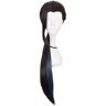 RUIRUICOS 110CM Anime Twisted wonderland Jamil Viper Cosplay Wig Synthetic Hair Halloween Costume Long Straight Black Blue Wigs For Party