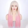 AGIPS Jiaxu Parrucche 2022 NUOVO CINETTO WIGS BUNGS BANGS SPLAY ROSA COSTRO EUROVE E AMERICANA CHIGHI FEMMINILE parrucche per ragazza (Colore : SW119-86R/Pink)