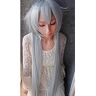 NEZIH Anime Black Butler Undertaker Kuroshitsuji Undertaker Parrucca Cosplay 110 Cm Parrucche Di Capelli Sintetici Resistenti Al Calore + Cappuccio Per Parrucca, Adatto Per Festa Di Halloween