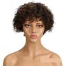 EkeNoz Parrucche Testa che esplode capelli veri capelli ricci copricapo capelli umani femminili (Color : 5, Size : 1)