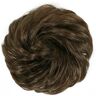 DYPASA Affascinante Parrucca Chignon sintetico disordinato Chignon Donut Gary Brown Color Hair Bun Pad Corda elastica for capelli Estensioni for capelli elastici Parrucche per Feste (Color : 4)