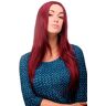 WIG ME UP Parrucca Rosso Rosso granata Liscia Molto Lunga Riga Rigorosa Toupet 80 cm 3217-39