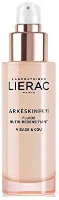 Lierac Arkeskin Fluido Viso Nutriente Ridensificante Notte per la Pelle in Menopausa, con Acido Ialuronico, Formato da 50 ml