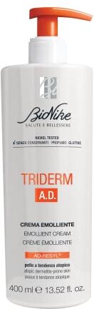 Bionike Triderm A.D. Crema Corpo Emolliente per Pelli Atopiche, Azione Idratante e Riparatrice, Contrasta Secchezza e Irritazione, Dona Morbidezza alla Pelle, 400 ml