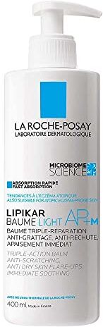 La Roche Posay La Roche-Posay Trattamento Corpo Delicato, Adatto a Pelle Atopica, Riparatore, Risultato Ultra-Idratante, Formula con Burro di Karité, Niacinamide, Lipikar Baume AP+M Light, 400ml