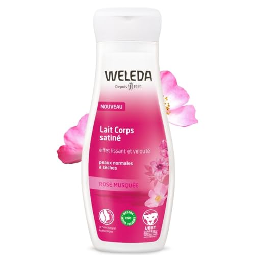 WELEDA Crema Fluida Levigante Rosa mosqueta, crema corpo dalla texture setosa, idrata a lungo la pelle e la rende più elastica, vellutata e morbida come la seta (1x200 ml)
