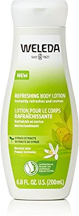 WELEDA Crema Fluida Idratazione 24h Limone, crema corpo dalla texture leggera, altamente rinfrescante, ideale come trattamento quotidiano o doposole, (1x200 ml)