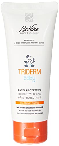 BioNike Triderm Baby Pasta Protettiva Neonato e Bambino con Ossido di Zinco per Pelli Secche e Sensibili, Azione Lenitiva e Riparatrice, Contrasta Rossori e Irritazioni, Dona Nutrizione alla Pelle, 100 ml