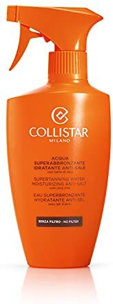 Collistar Acqua Superabbronzante Idratante Anti-sale, Spray Solare Viso e Corpo senza filtro, Intensifica l'abbronzatura, Con latte di aloe, Per tutti i tipi di pelle, 400 ml