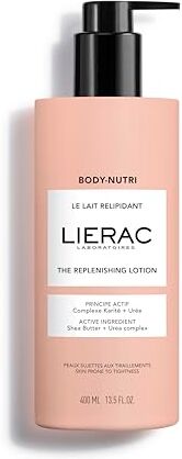 Lierac Body-Nutri Latte Repilidante Idratante Nutriente Corpo con Burro di Karité e Niacinamide, per Pelli Sensibili, Formato da 400 ml