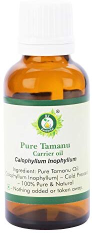 R V Essential Puro olio Carrier Tamanu- 15ml (0.507oz) Calophyllum Inophyllum (100% Pressato a Freddo Puro e naturale) Pure Tamanu Carrier Oil