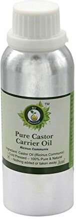 R V Essential Puro Castor Vettore Olio 300ml (10oz)- Ricinus Communis (100% Pressato a Freddo Puro e naturale) Pure Castor Carrier Oil